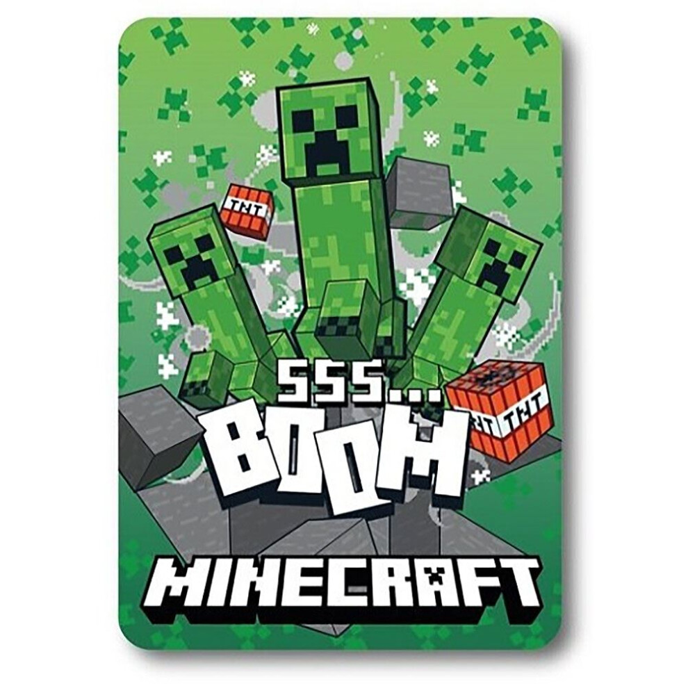 New Minecraft Boom Fleece Blanket Tm-06738