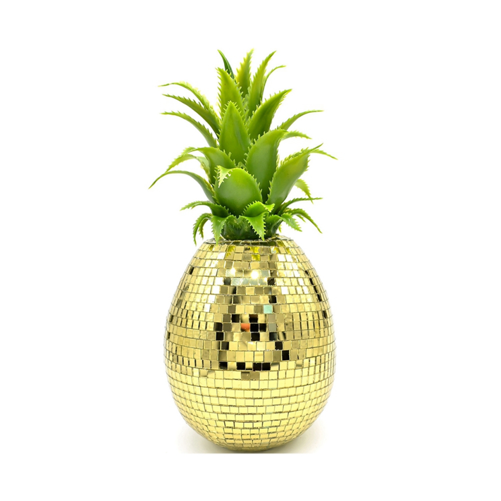 Ornamenti D'oro A Forma Di Ananas Intarsiati Con Simulazione Di Frutta In Vetro Per La Casa-image