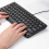Compact Wired Keyboard USB - Ultra-Thin for PC Mini Gaming Black 4