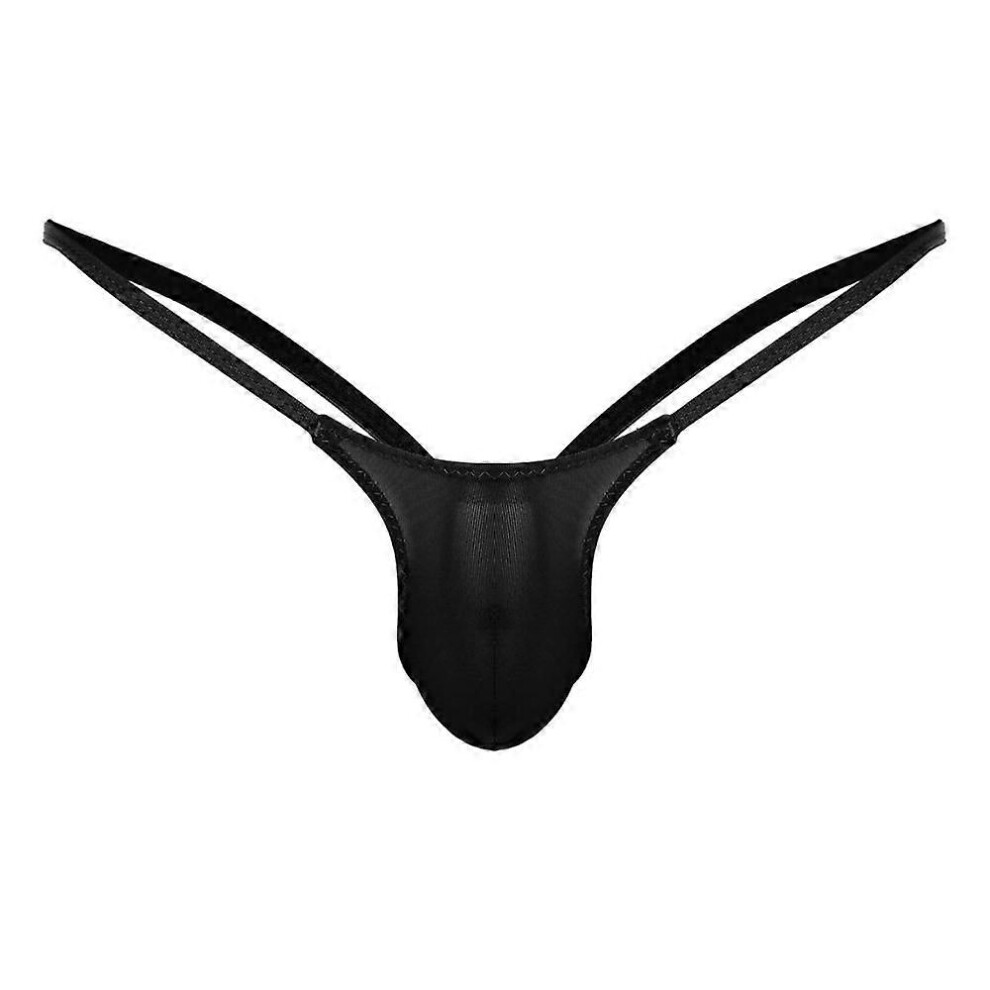 Fitville Black (Xxl, A) Mens Lingerie Underwear Jockstraps Bulge Pouch Stretch Open Back Bikini G-Strings Thongs Briefs Underwear Sexy Panties For Men