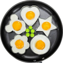 (As show, One size) Stainless Steel Egg Frying Machine Heart-shaped Egg Frying Machine Breakfast Baking Model Heart-shaped Egg Frying Machine Gadget