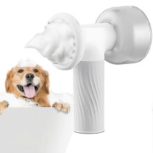 (As show, One size) Dog Bath Brush, Electric Foaming Dog Shampoo Brush With Soap Shampoo Dispenser, Bath Massager Brush For Dogs Cats