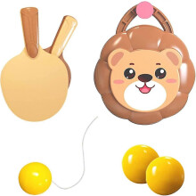 (Bear, One size) Portable Indoor Hanging Table Tennis Trainer, Hanging Table Tennis Trainer Set, Ping Pong Trainer For Parent Kids