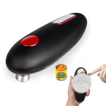 (White, One size) Electric Can Opener Automatic Jar Smooth Edges Easy To Open No Sharp Openers Kitchen Bar Gadgets
