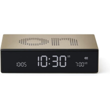(Gold) Reversible Rechargeable Alarm Clock LCD Display Electroluminescence