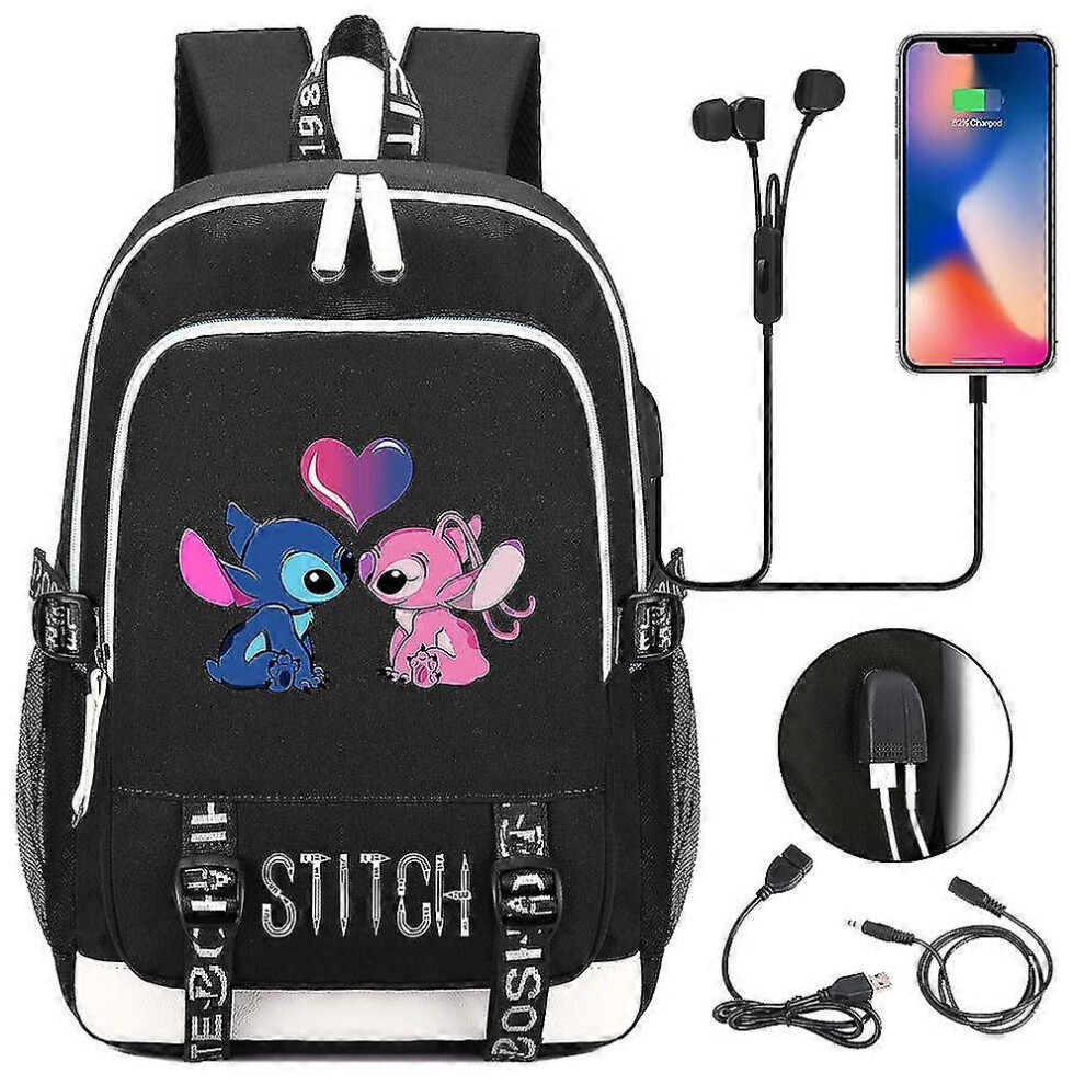 (9, One size) Stitch Prints Usb Boy Girl Kids Book School Bags Teenagers Student Women Men Laptop Travel Backpack - Trendy, Practical And Durable Bag-image-OPC-PG8J9VS-NEW