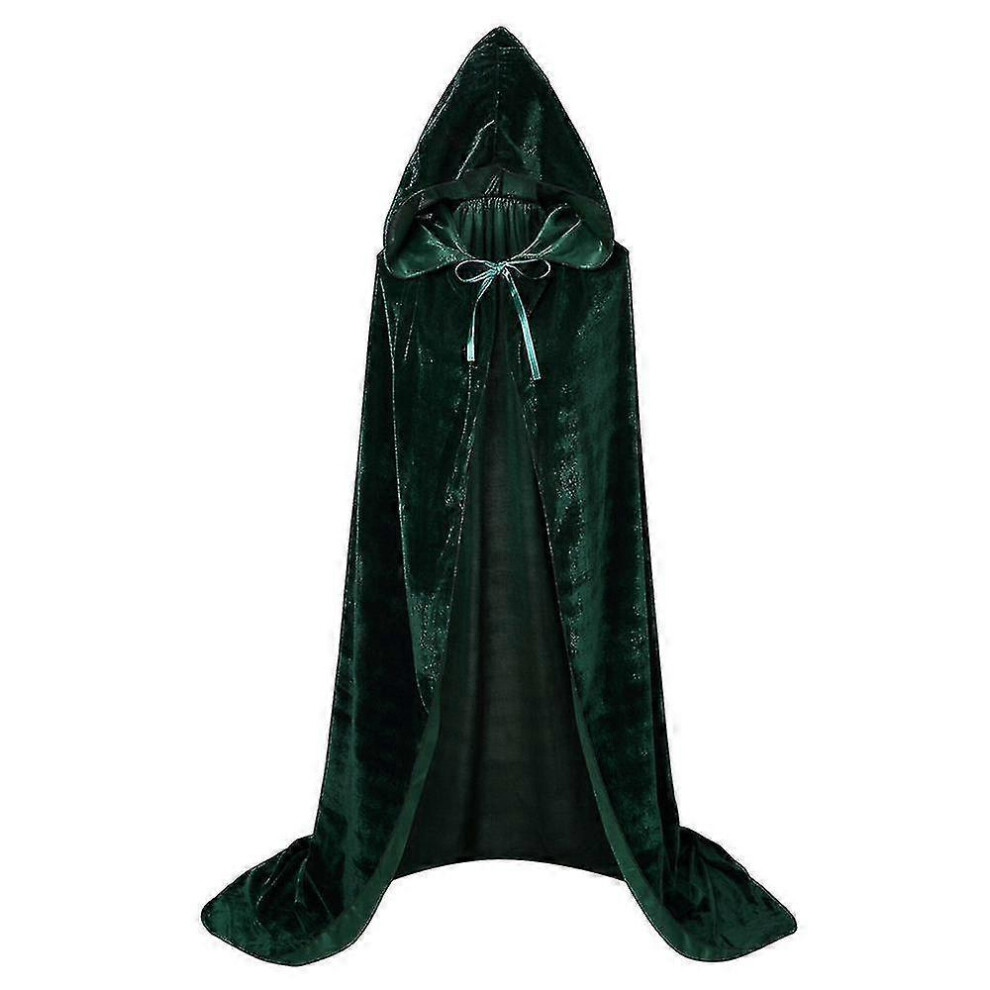 Fitville (Xl(130Cm), One Size) Halloween Cloak Witch Wizard Cloak Kids Witches Are Crazy 2 Cosplay Costume #Dark Green