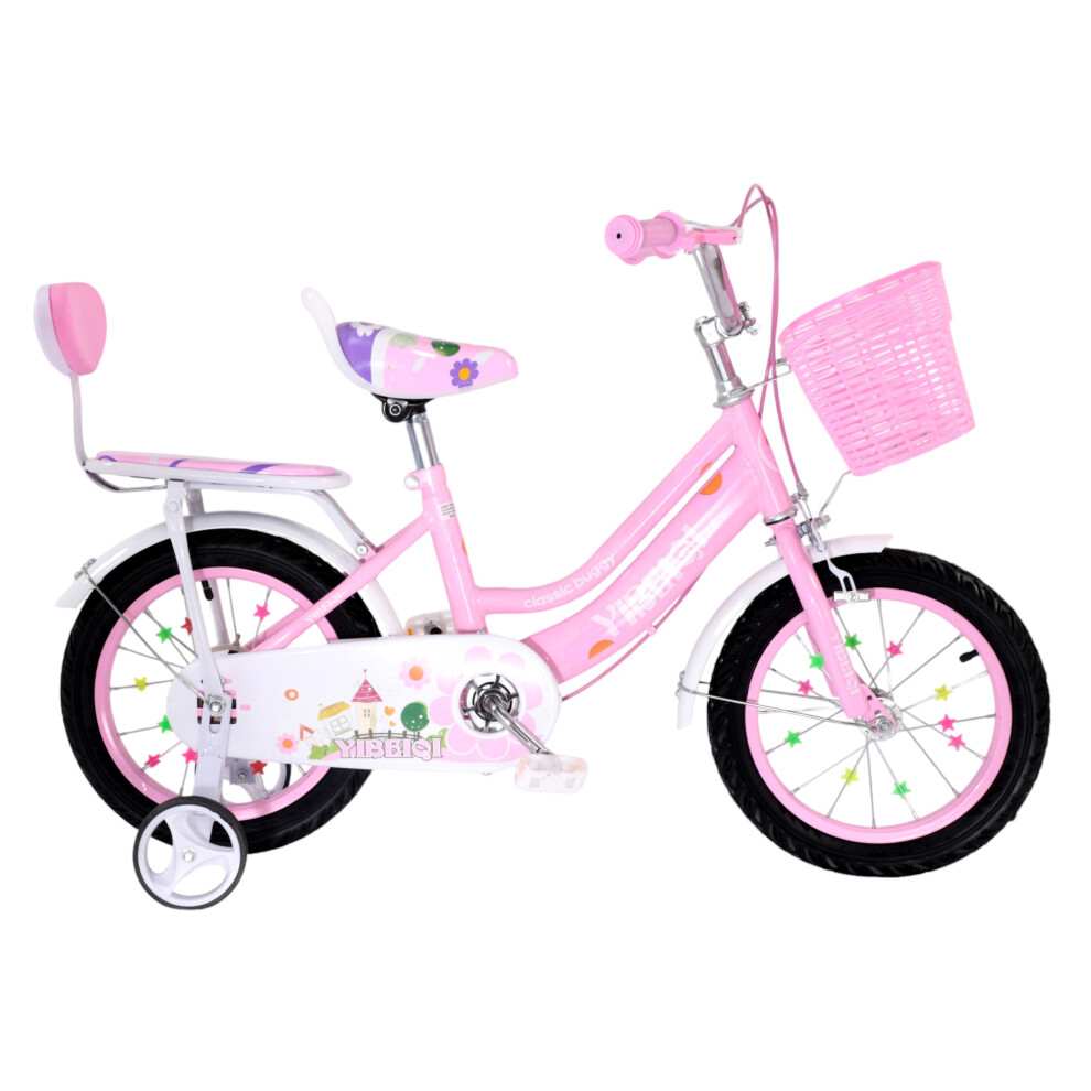 (12 Inch) Kids Girls Bike Bicycle Cycle Pink Stabilisers