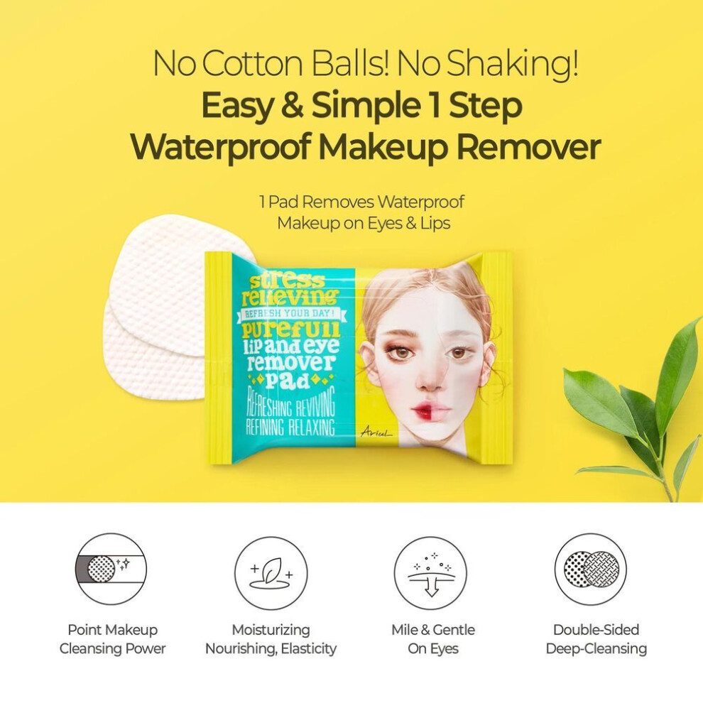 [Ariul] Stress Relieving Purefull Lip and Eye Remover Pad 30P*3EA