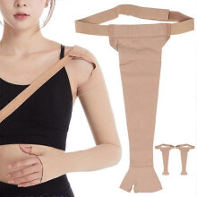 (XXL, Left Hand) 23-32 mmHg Lymphedema Compression Arm Sleeve Polyurethane Postmastectomy Support for Anti Swelling Band