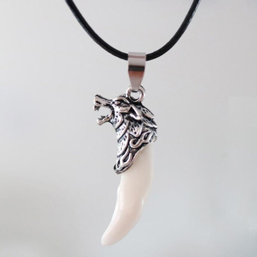 Boho Style Wolf Tooth Pendant Couple Necklace Men&apos;s Wolf Tooth Necklace