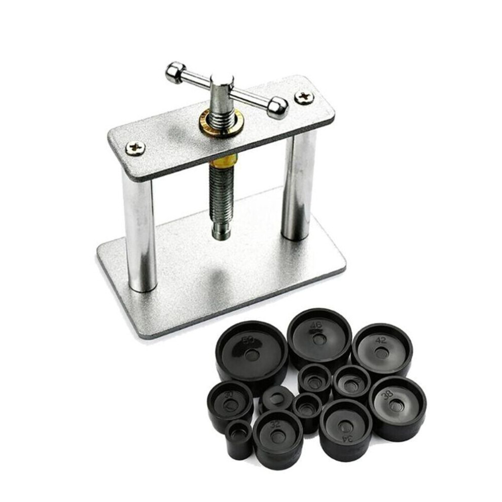 Maxpower Watch Press Set Watch Back Case Screw Type Closers With 12 Dies Watchmaker Press Tool Set For Watch Repairing Watch Back