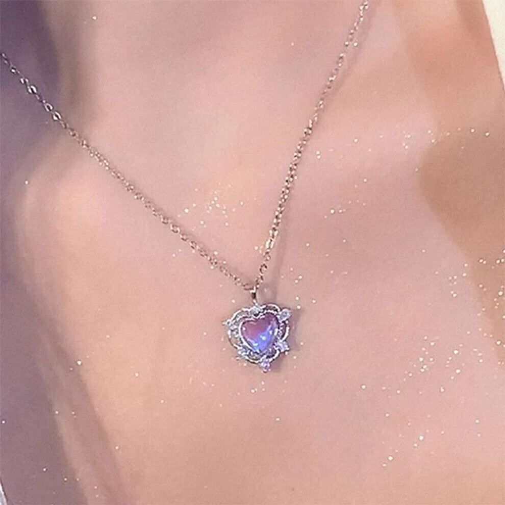Maxpower Y2k Pendant Necklaces For Women Zircon Heart Chain Necklace Punk Clavicle Choker Jewelry Not,Specified