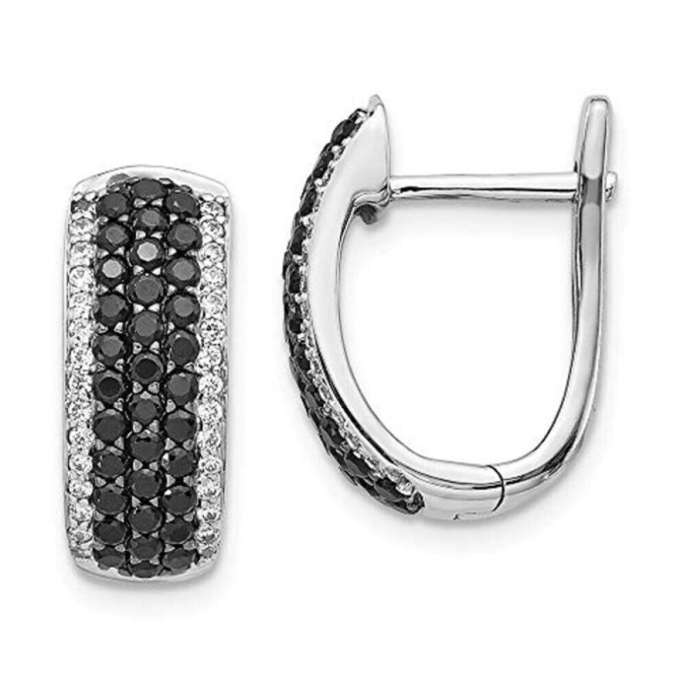 Maxpower Black Awn Black Exquisite Hoop Earrings For Women