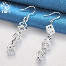 925 Sterling Silver Baishige Aaa Zircon Drop Earrings Jewelry