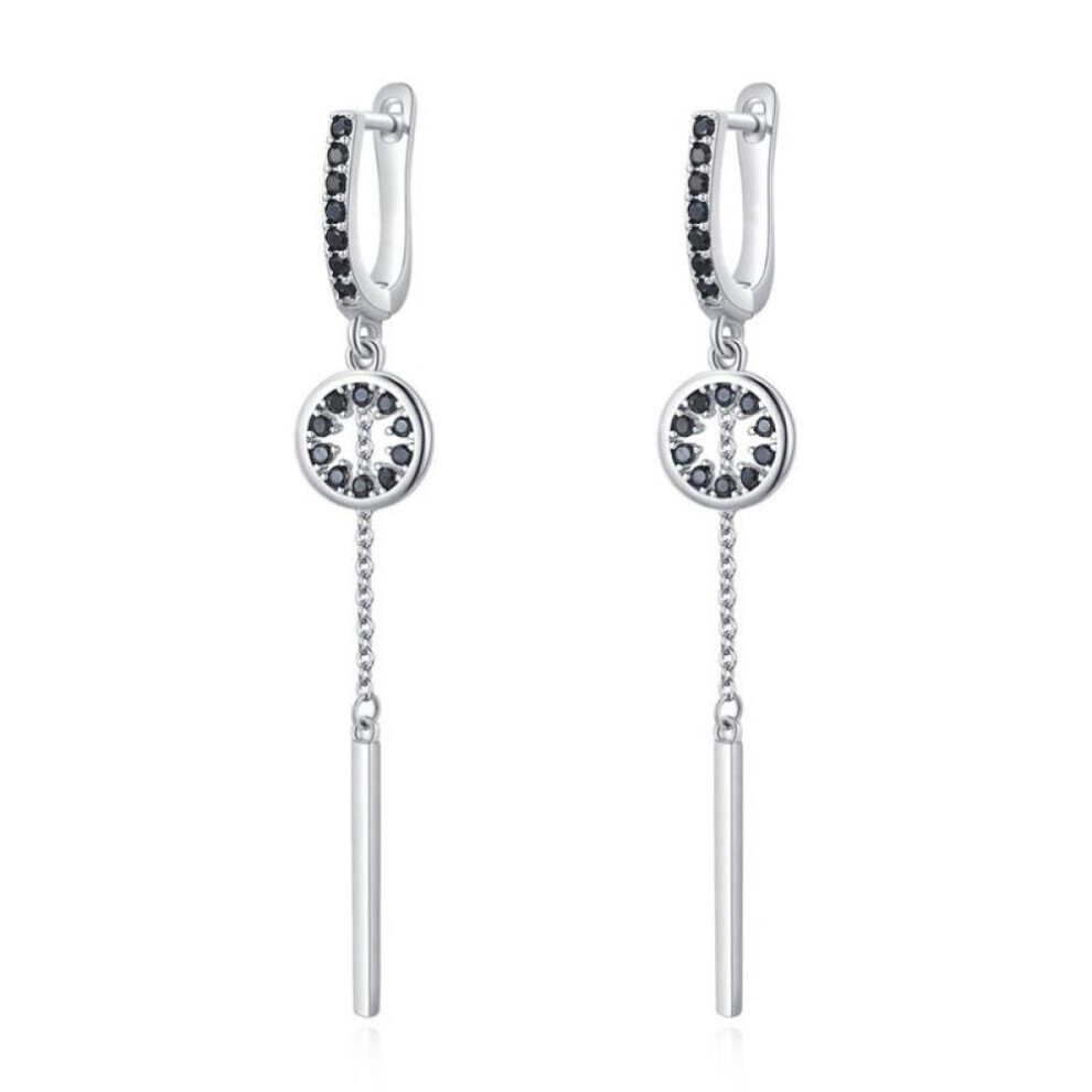 Maxpower Black Awn Black Long Earings Hoop Earrings
