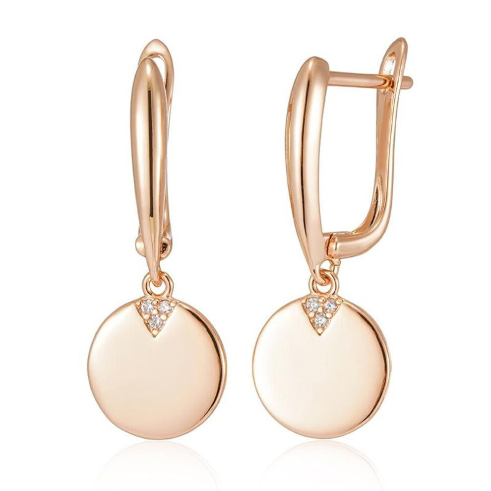 Maxpower Kinel Glossy Disc Dangle Earrings For Women Easy Matching Trendy Jewelry