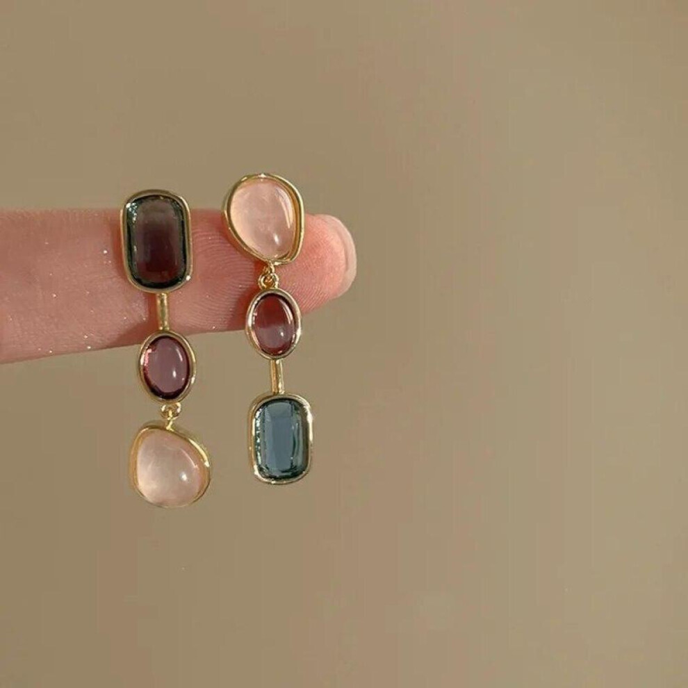 Maxpower Asymmetric Colorful Earrings For Women Needle Contrast Earrings Design High Quality Earrings Not,Specified