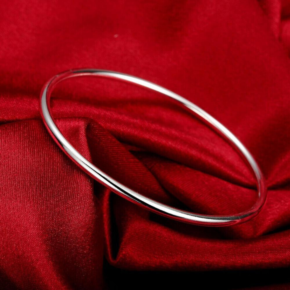 Maxpower 925 Sterling Fashion 3Mm Smooth Bangles Jewelry Silver