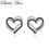 Black Awn Black Stone Heart Stud Earrings 1