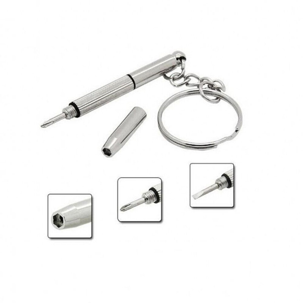 Portable Keychain Eyeglass Screwdriver 3in1 Sunglass Watch Repair Kit