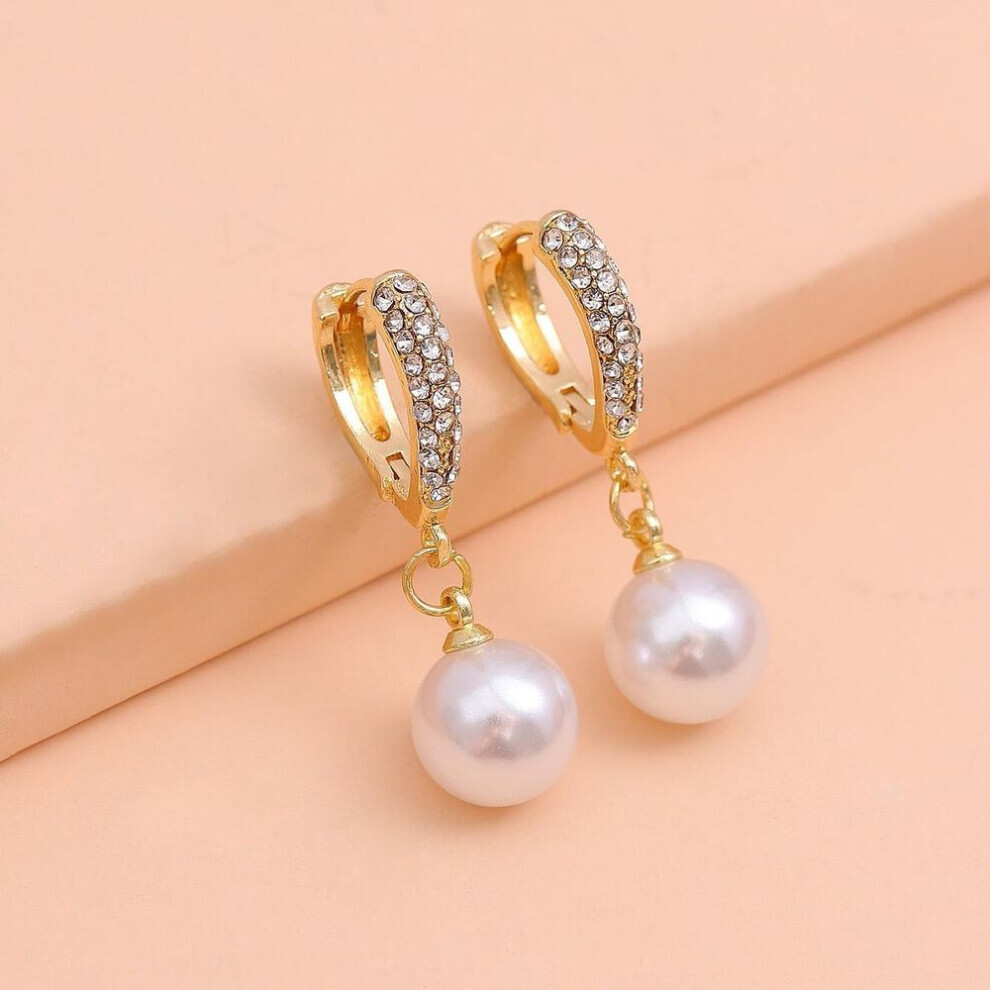 Maxpower Zircon Imitation Pearl Beautiful And Generous Earrings White,Not,Specified