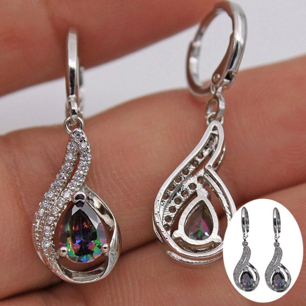 Maxpower Fashion Women Shiny Water Drop Leaverback Earrings Gift