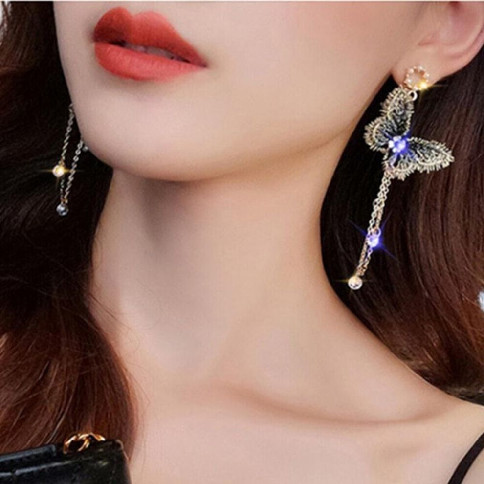 Maxpower Butterfly Earrings Temperament Long Tassel Pendant Earrings Personality Wild Earrings Not,Specified