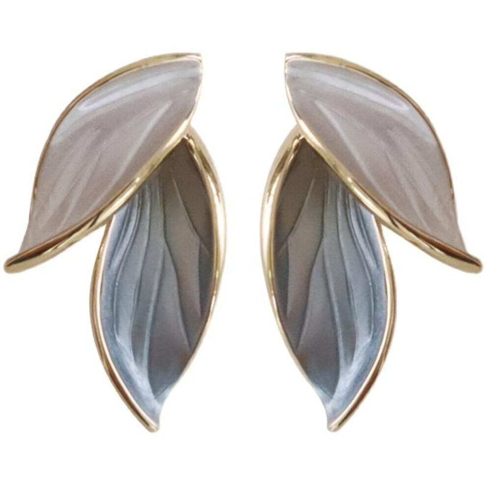 Maxpower Elegant Leaf Earrings Women Simple Dangle Earrings Advanced Design Engagement Party Jewelry