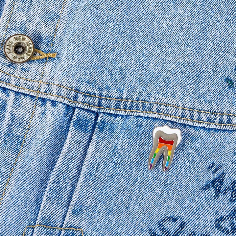Maxpower Dental Gift Badge Metal Tooth Type Shape Molar Brooch Badge Pin Adornment