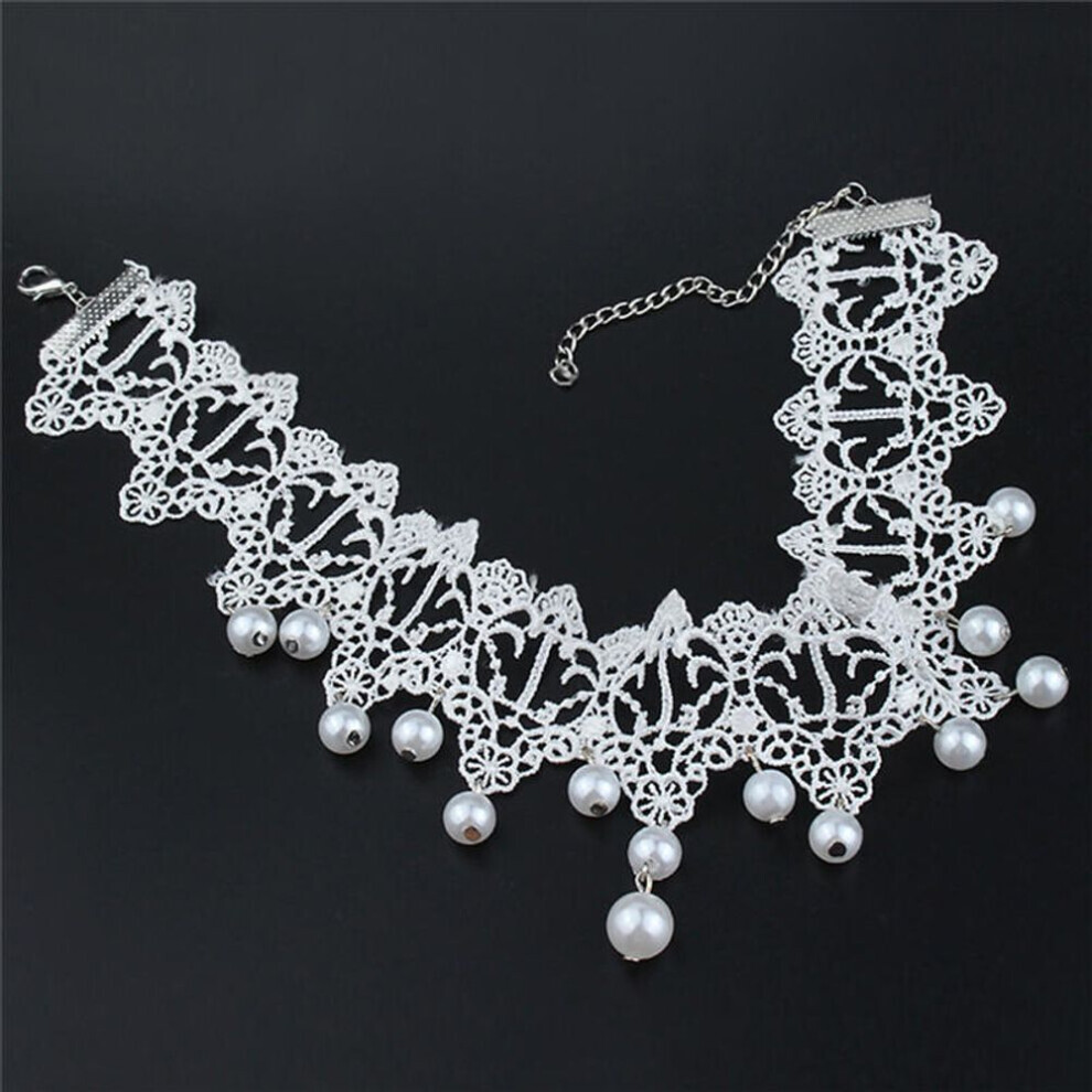Maxpower Trendy Sexy Lace Pearl Necklace Creative Romantic Women Jewelry Accessories White,Not,Specified