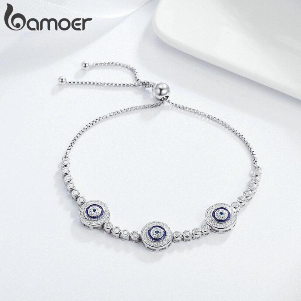 Bamoer New Arrival Genuine Sterling Silver Luxury Round Blue Eyes Clear Cubic Zircon Crystal-image-OPC-PG8JDN2-NEW