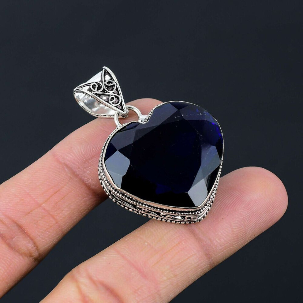 Tanzanite Gemstone Pendant Solid 925 Sterling Silver Pendant Jewelry Gift For Unisex Lg-027