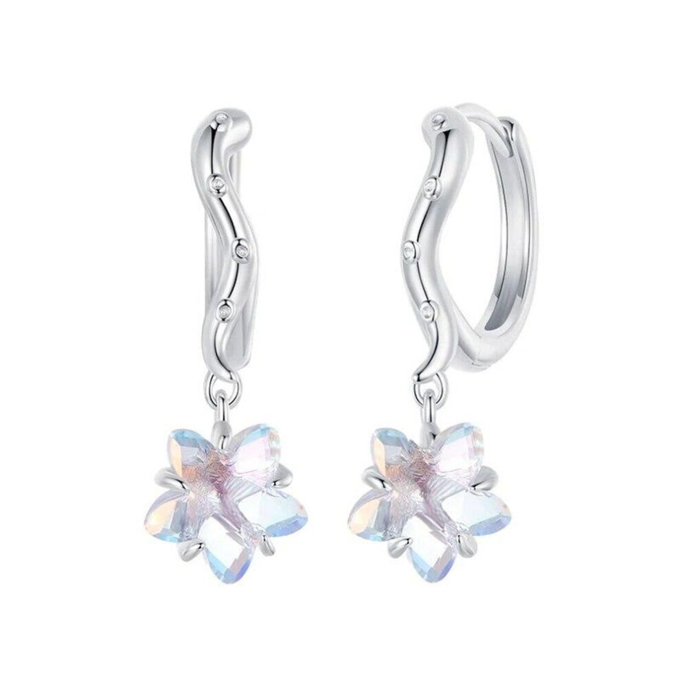 (SCE1743) Bamoer 925 Sterling Silver Hoop Earrings For Women, Dainty Gold Plated Earring Hypoallergenic Octopus Starfish Earring Gift