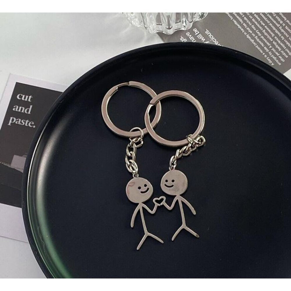 Maxpower (As The Picture, Couple) "2023 Graffiti Middle Finger Cartoon Earrings: Hip-Hop Titanium Steel Simple Design" Not,Specified