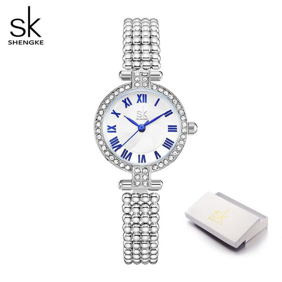 Maxpower (Silver) Shengke Gold Watches For Womens Waterproof Slim Thin Small Wrist Analog Diamond Ladies Quartz Wrist Watches Elegant Girls Clock