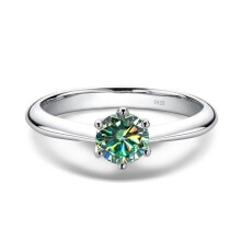 (blue,green, 8) Bague Ringen 1.0 Carat D Color Moissanite Wedding Rings For Women Top Quality 18k White Gold Color 925 Sterling Silver Jewelry