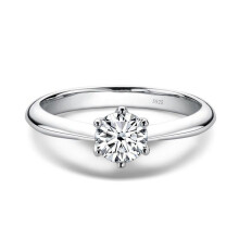 (white, 8) Bague Ringen 1.0 Carat D Color Moissanite Wedding Rings For Women Top Quality 18k White Gold Color 925 Sterling Silver Jewelry