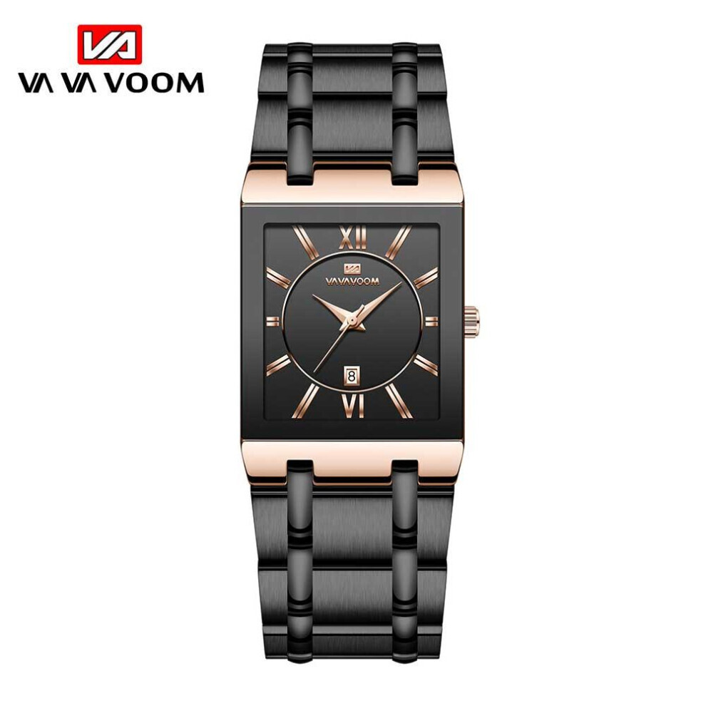 Maxpower (Black,Rose ) Va Va Voom Relogio Masculino Sport Watch Men Super Mens Watches Top Brand Luxury En Quartz Stainless Steel 30M Waterproof W Gold