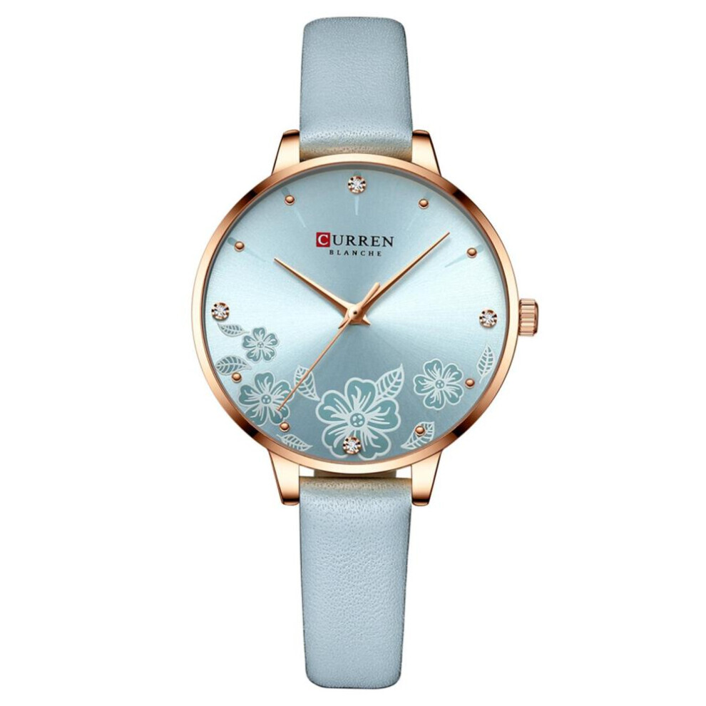 Maxpower (Blue) Women Quartz Watch Curren Female Fashion Analog Wrist Watch 3Atm Waterproof Ladies Watch With Blue