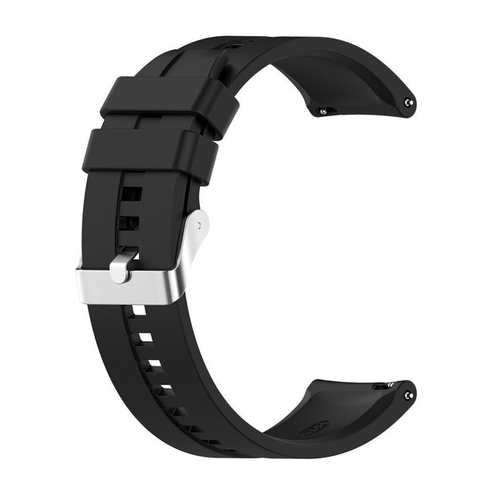 (Black) Silicone Smart Watch Strap Wrist Band Replacement For Amazfit Gtr 2e/gtr 2