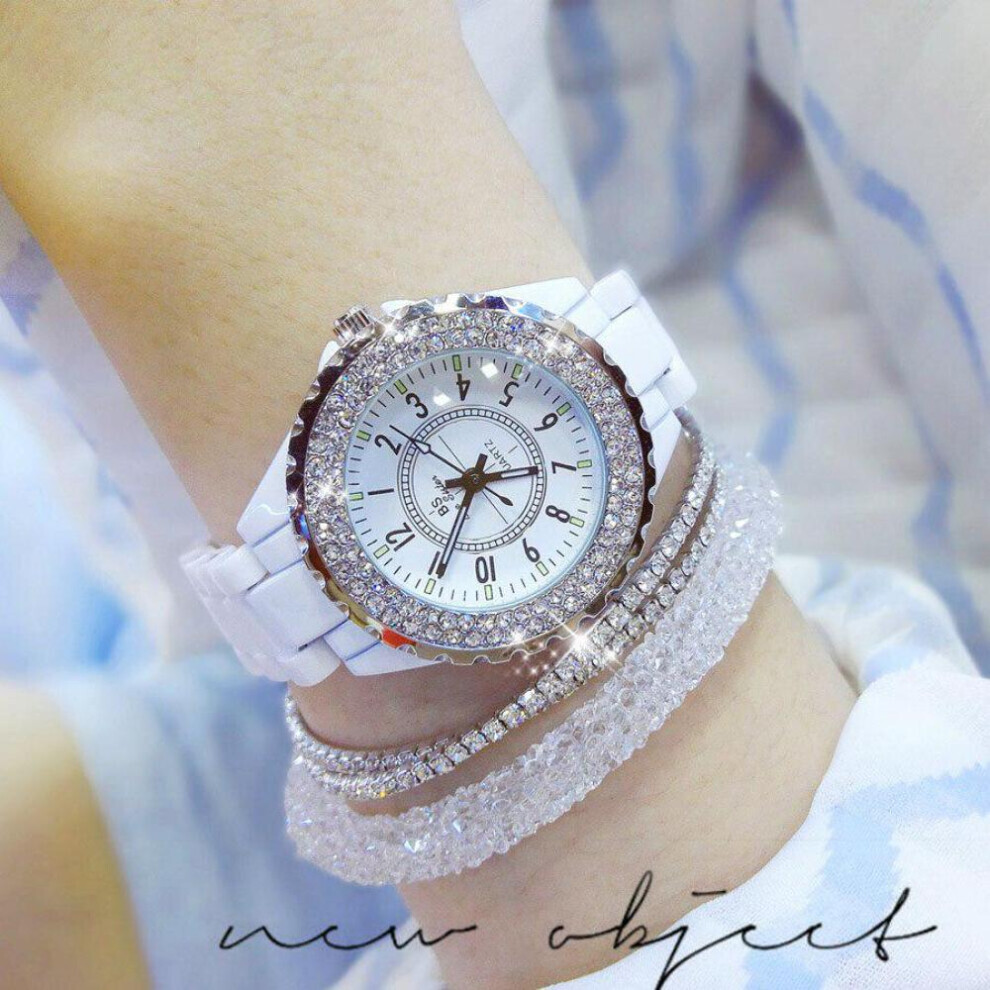 Maxpower (White) 2019 Bs Bee Sister Women Watch Luxury Wristwatch Ceramic Fashion Ladies Quartz Watch Reloj Mujer Feminino Relogio Saati White