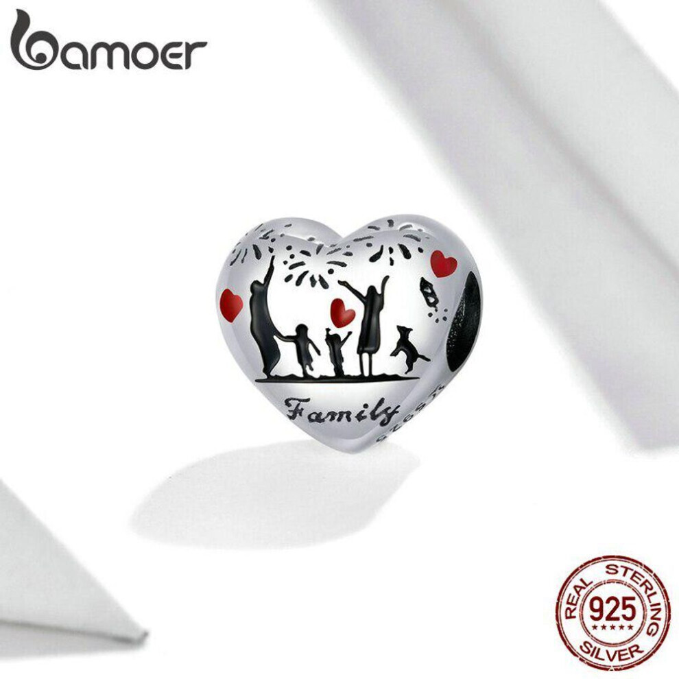Maxpower (925 ) Bamoer Real 925 Sterling Thanksgiving Family Charm For Bracelet Bangle Diy Jewelry Handmade Silver