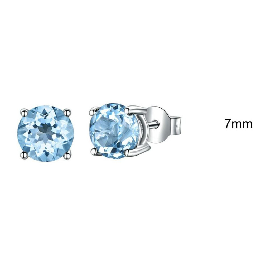 Maxpower (Sky Blue, 7) Umcho Sky Blue And Emerald Topaz Earrings Blue,Green