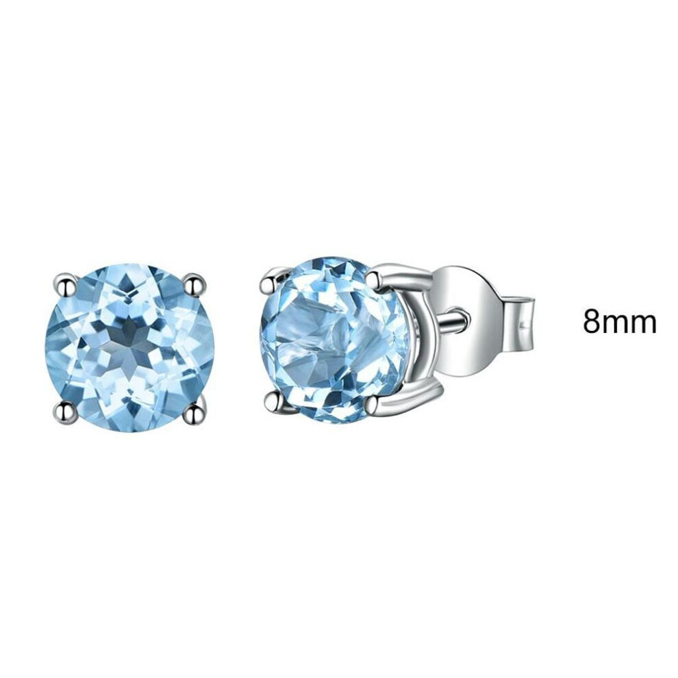 Maxpower (Sky Blue, 8) Umcho Sky Blue And Emerald Topaz Earrings Blue,Green