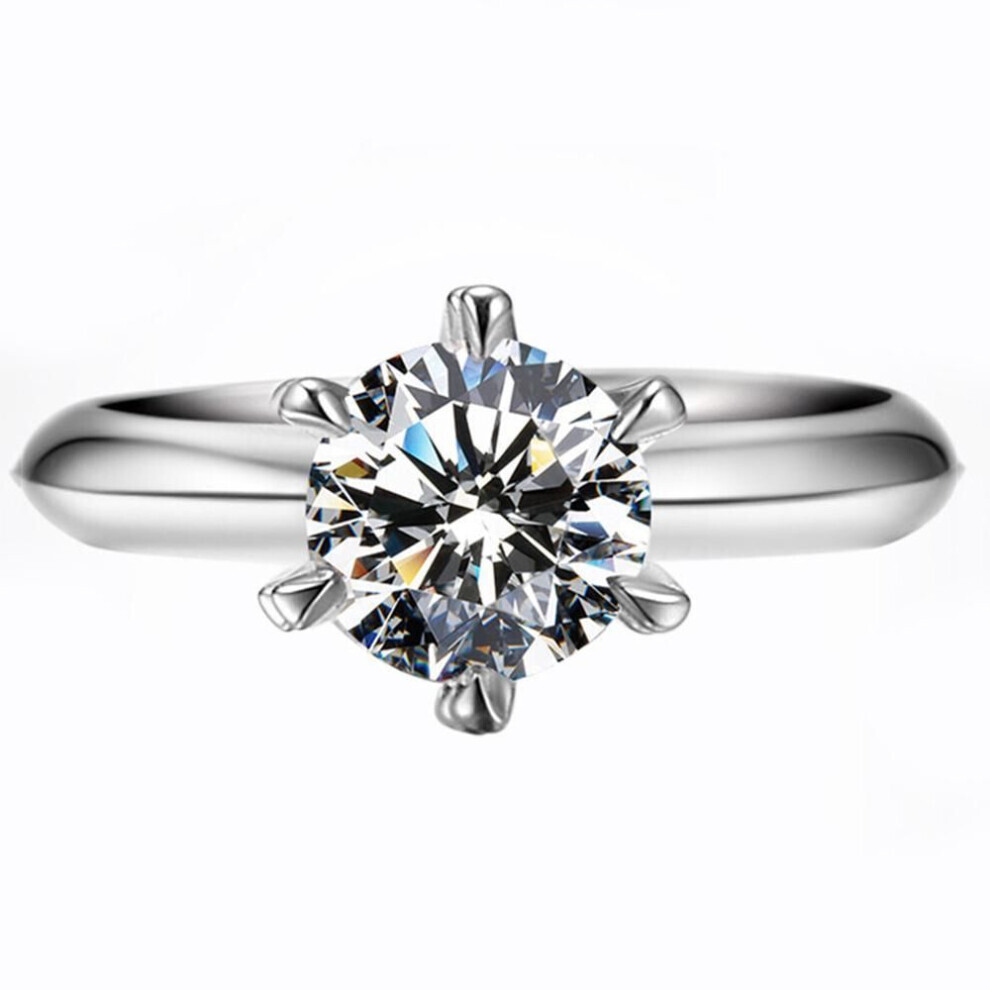 Maxpower (3Ct D Color) Luxury 925 Sterling Real Moissanite Rings Fine Jewelry Silver