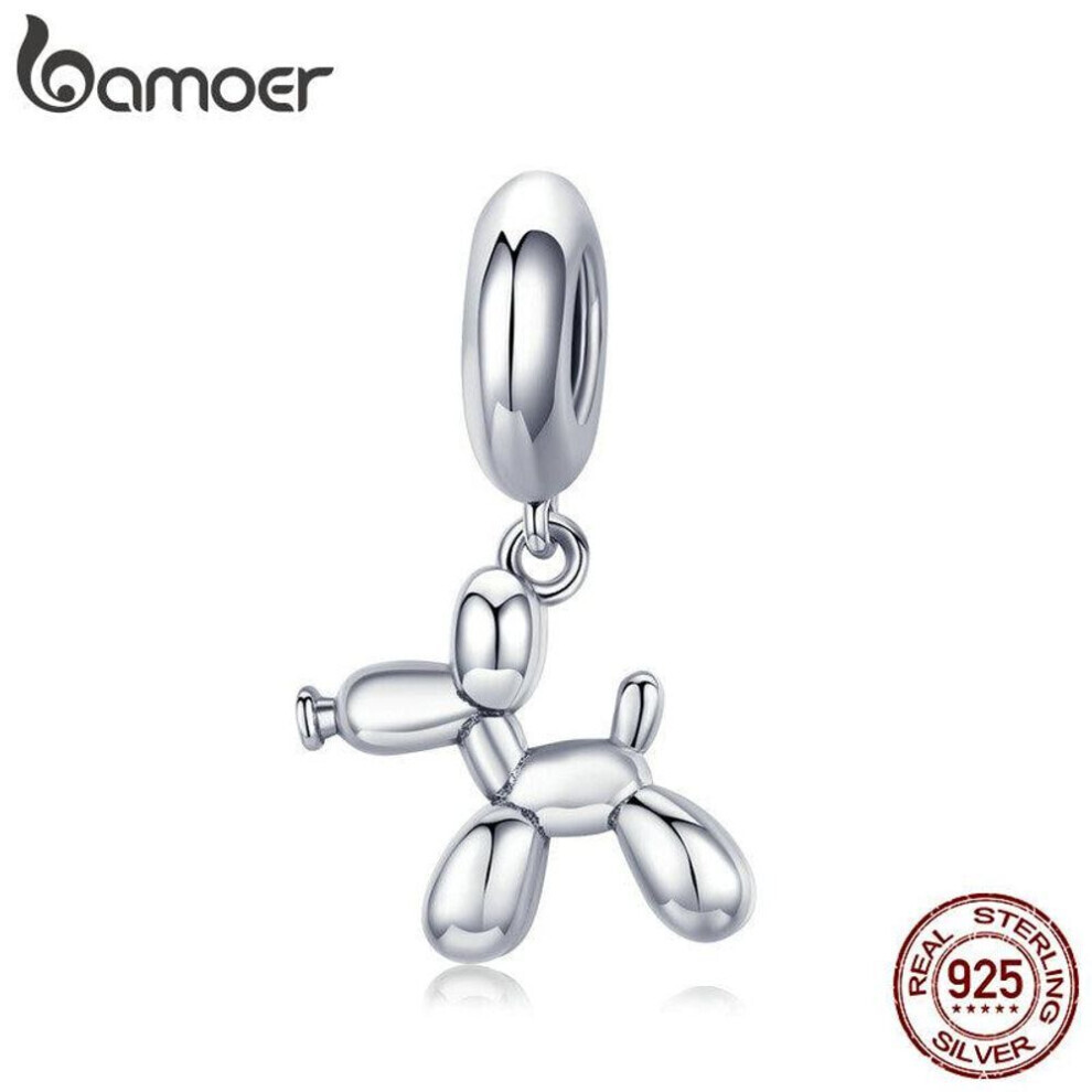 Maxpower (Scc981) Bamoer Genuine 925 Sterling Balloon Dog Pendant Animal Charms Fit For Charm Bracelets Silver