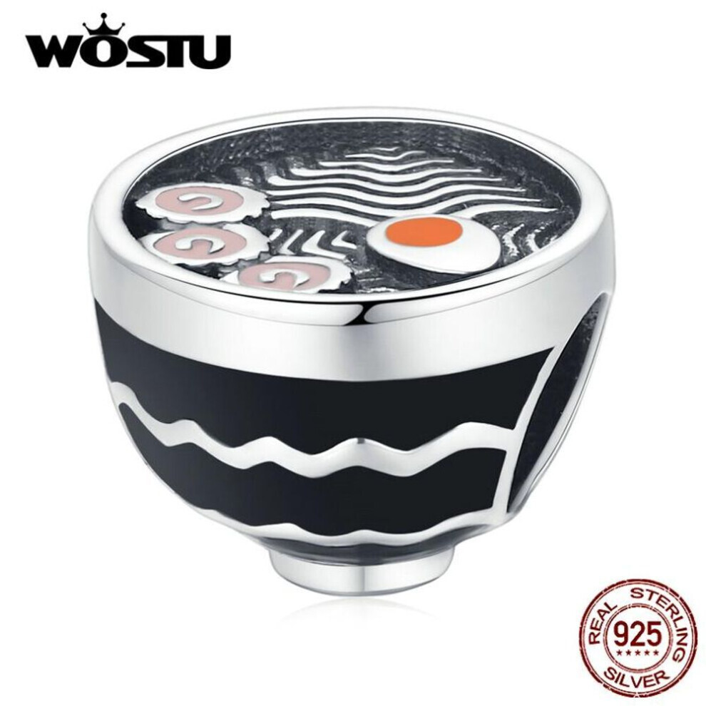 Maxpower (925 ) Wostu Enamel Delicious Japanese Ramen 925 Sterling Charm Beads Fit Original Bracelet Bangle Diy Fine Jewelry Silver