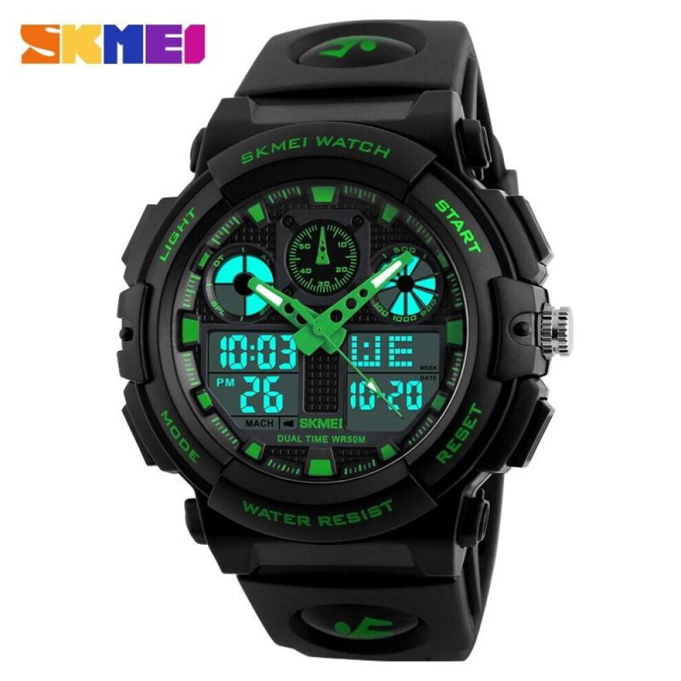 Maxpower (Green) Skmei Luxury Men Sports Led Digital Watch Military Wristwatch Waterproof Calendar Clock Stopwatch Green