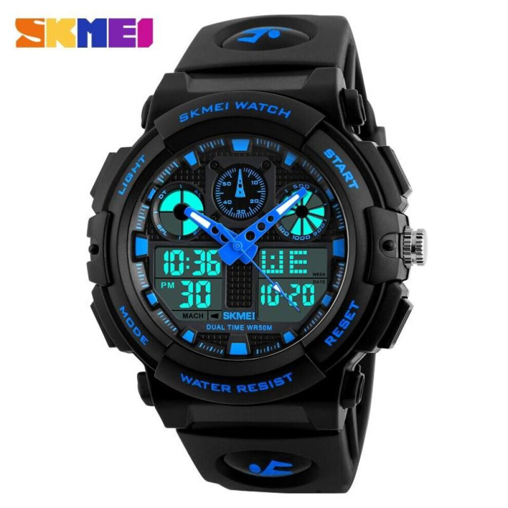 Maxpower (Blue) Skmei Luxury Men Sports Led Digital Watch Military Wristwatch Waterproof Calendar Clock Stopwatch Blue
